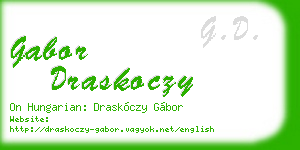 gabor draskoczy business card