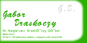 gabor draskoczy business card